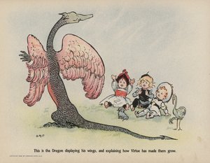 Ilustração para "Further Doings of the Three Bold Babes" (litografia a cores)