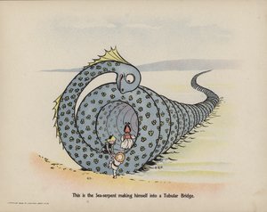 Ilustração para "Further Doings of the Three Bold Babes" (litografia a cores) de Sophia Rosamond Praeger
