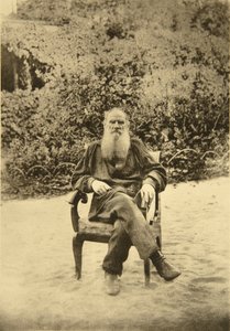 Autor russo Leo Tolstoy, Yasnaya Polyana, perto de Tula, Rússia, década de 1890