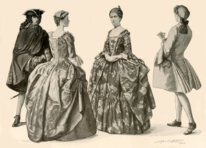 Roupa durante os Reinos da Rainha Ana e Jorge I, 1702-1725, 1903, 1937.