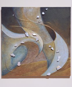 Os Anjos, 2007 (painel, perspex, têxtil, chumbo, arame, douradura, pigmento, aço)