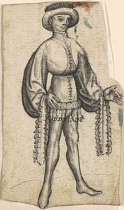 Um cortesão em pé de South German 15th Century