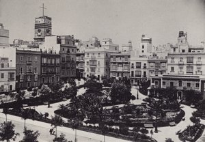 Cádiz: Praça Guerra Jimenez (foto a p/b) de Spanish Photographer