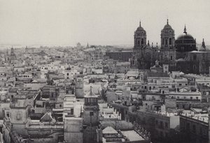 Cadiz: Vista Desde la Torre de Tavira (b/w photo) de Spanish Photographer