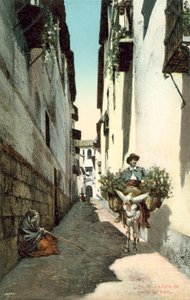 Granada, La Calle Del Horno Del Vidrio, Espanha (fotografia a cores) de Spanish Photographer