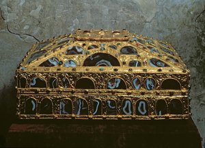 Caixão ágata (ouro, prata e pedras preciosas)