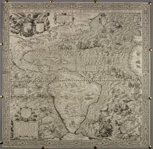 Americae Sive Quartae Orbis Partis Nova Et Exactissima Descriptio, de Diego Gutierrez de Spanish School