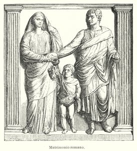 Casamento romano antigo (litho) de Spanish School