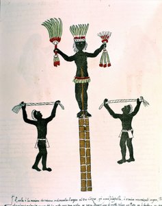 Jogos Aztecas no Codex Vaticanus 3738 (Codex Vat. Rios.). Fac-símile do manuscrito do dominicano Pedro de los Rios, entre 1570 e 1589, Bibl. Vaticano. de Spanish School