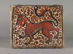Azulejo de teto, segunda metade do século XV (faiança pintada) de Spanish School
