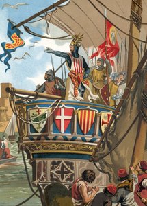 Partida de Jaime I de Aragão para a conquista de Maiorca de Spanish School