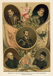 Famosas figuras históricas espanholas do século XVI de Spanish School