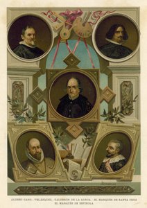 Famosas figuras históricas espanholas do século XVII de Spanish School