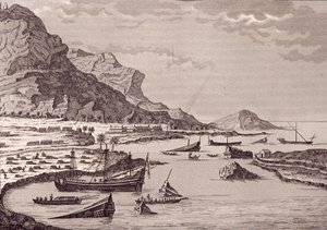 Hernan Cortes (1485-1547) ordena o naufrágio de seus navios, México, julho de 1519 de Spanish School