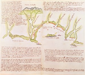Ilha de Gallo, Equador, c.1530-41 (vellum) de Spanish School