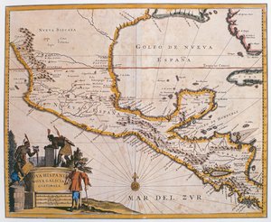 Mapa da Nova Espanha, Nova Galiza e Guatemala, 1625