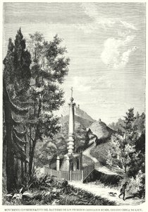 Monumento aos Direitos de Magdeburg, também conhecido como Monumento Batizado de Ruthenia, Kiev, Ucrânia (litho) de Spanish School