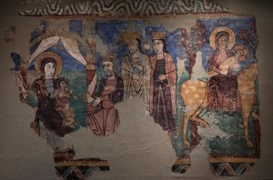 Mural Origem da igreja iglesia de la Asuncion de Mar