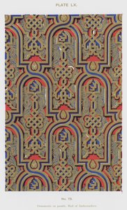 Ornamentos nos painéis, Salão dos Embaixadores (cor litho) de Spanish School