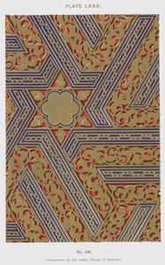 Ornamentos nas paredes, Casa de Sanchez (cor litho) de Spanish School