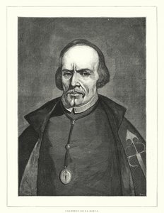 Pedro Calderon de la Barca, soldado espanhol, sacerdote e autor (litho) de Spanish School