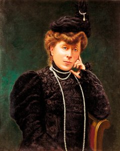 Retrato da Duquesa de Maria del Carmen Villahermosa (1815-1905). Pintura anónima. Fim do século XIX. de Spanish School