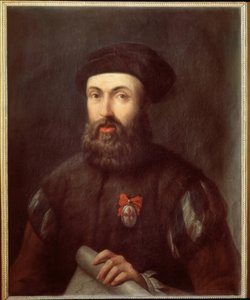 Retrato do navegador e explorador português Fernand Magellan de Spanish School