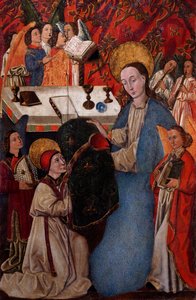 Apresentação da casula a São Ildefonso pela Virgem Maria de Spanish School