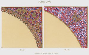 Spandrils of Arches, Hall of Justice (cor litho) de Spanish School