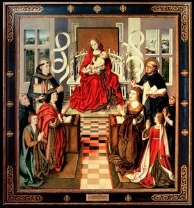 A Virgem dos Reis Católicos, c.1490 (óleo sobre painel) (ver 161527 e 3947 para mais pormenores) de Spanish School