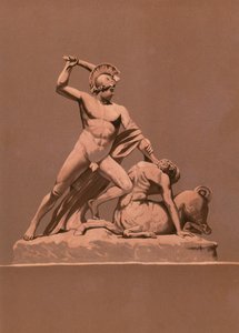 Theseus matando o minotauro de Spanish School