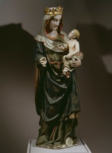 Virgem e Criança, final do século XIV (madeira pintada)