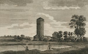 Uma antiga torre de água, em Hampshire, 1786 de Sparrow