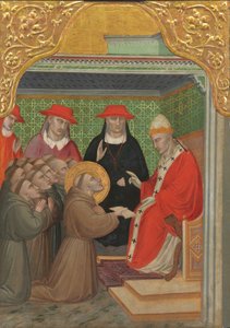 São Francisco diante do Papa (A aprovação da regra franciscana) de Spinello Aretino