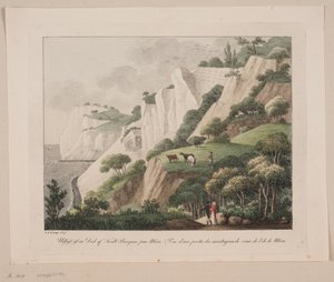 Vista de parte das montanhas de giz em Møn de Søren L. Lange