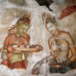 Vista da empregada (fresco da rocha do leão, século V)