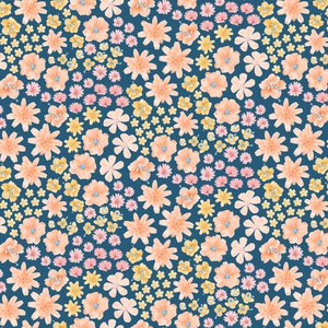 Padrão de flores silvestres do deserto de Mojave, 2021 (lápis de grafite e digital) de Stacy Hsu
