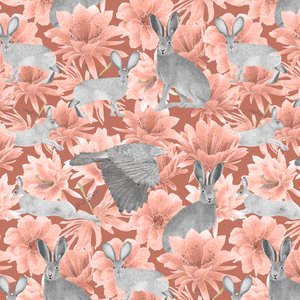 Mojave desert jackrabbit pattern, 2021 (lápis de grafite e digital)