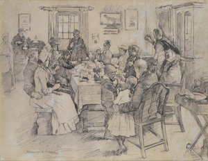 A Saúde da Noiva (tinta sobre papel) de Stanhope Alexander Forbes