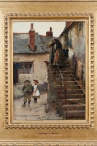 CRIANÇAS EM UMA RUA NEWLYN de Stanhope Forbes