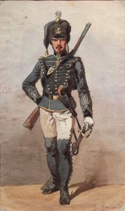 Estudo dos uniformes, Desenho de Stanislao Grimaldi del Poggetto