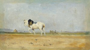 Um cavalo de arado em um campo, 18701874.