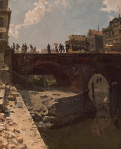 Ponte em uma cidade francesa de Stanislas Victor Edouard Lepine