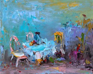 Impressão de um café colorido de Stanislav Lazarov