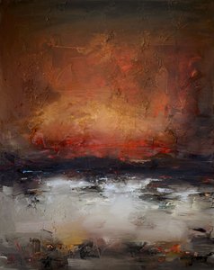 Paisagem abstrata ardente de Stanislav Lazarov