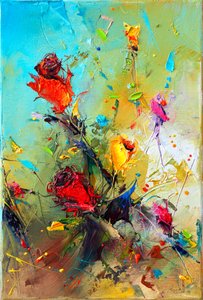 Impressão floral vibrante de Stanislav Lazarov