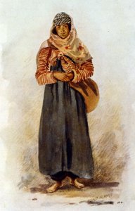 ilustração de uma mulher camponesa síria