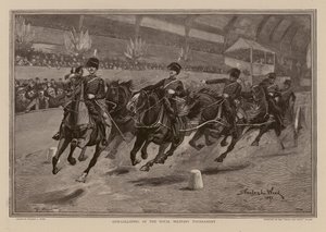 Artilharia de caça no Torneio Real (gravura) de Stanley L. (after) Wood