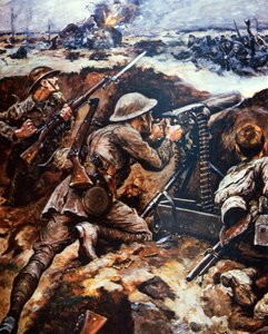 Tenente Thomas Wilkinson, Loyal North Lancaster Regiment (cor litho) de Stanley L. (after) Wood