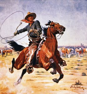 Vaqueiro, com, lassoo de Stanley L. Wood